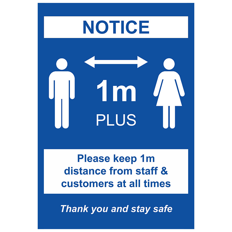 Covid poster promoting 'Social Distancing' in public spaces