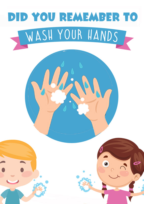 Covid educational poster for schools on hand washing practices