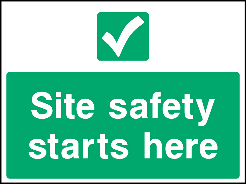 Site Safety Starts Here Safety Signs - Pack of 6 | Correx | Foamex | Dibond | Vinyl