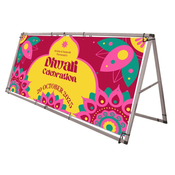 Vibrant cross street PVC banner for outdoor advertising