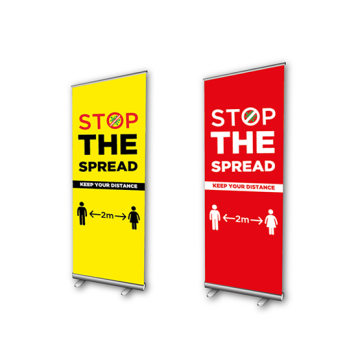 Stop The Spread Roller Banner Stand