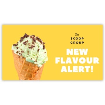 Pre-Designed Cafe Barrier Banner - The Scoop Group