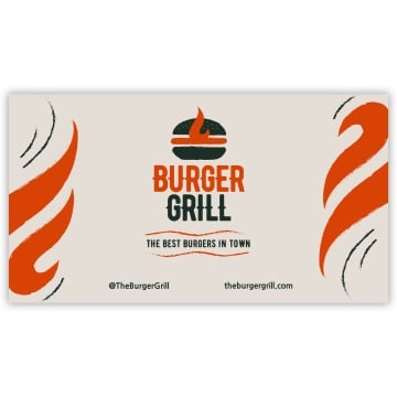 Pre-Designed Cafe Barrier Banner - Burger Grill