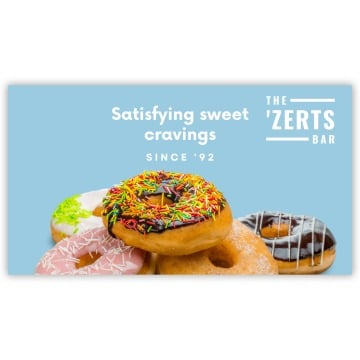 Pre-Designed Cafe Barrier Banner - The 'Zerts Bar