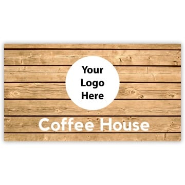 Pre-Designed Cafe Barrier Banner - Wooden Planks