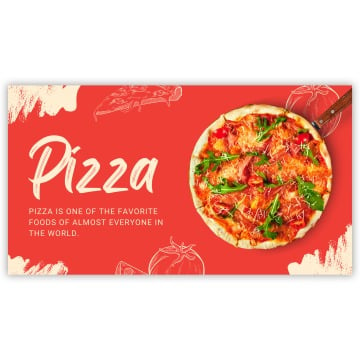 Pre-Designed Cafe Barrier Banner - Fresh Pizza