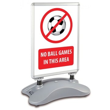 School A1 Windjammer Pavement Sign - No Ball Games In This Area