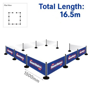 Eco Barrier Kit - 11 Banners / 12 Posts