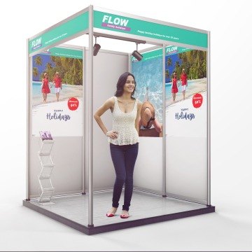 Foamex exhibition panels attached using loop nylon