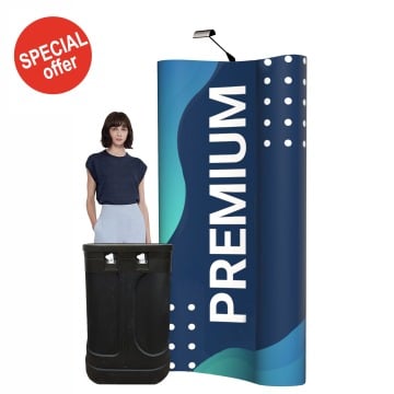 3x1 special offer pop-up stand with drums and lights