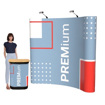 3x3 Curved Pop Up Stand Kit