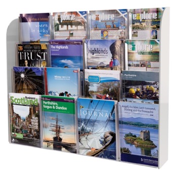 Clear Multi Pocket Wall Mounted Leaflet Dispenser