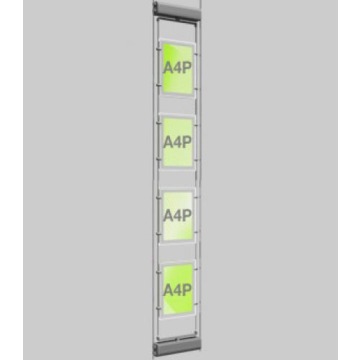 4xA4 Rotating LED Cable Window Display