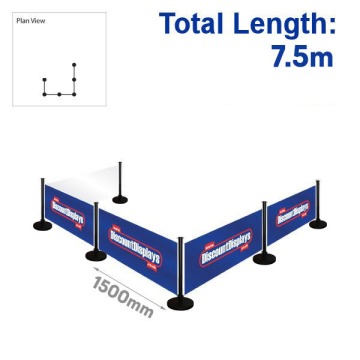 Economy Barrier Kit - 5 Banners / 6 Posts