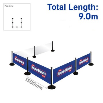 Eco Barrier Kit - 6 Banners / 7 Posts