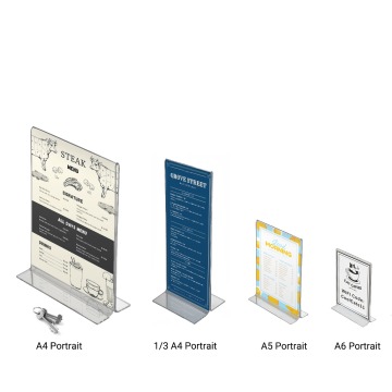 Countertop Clear Acrylic Menu Holders