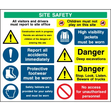 Site Safety Children Must Not Play Sign - Correx | Foamex | Dibond