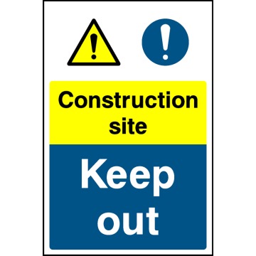 Construction Site Keep Out Signs - Pack of 6 | Correx | Foamex | Dibond | Vinyl