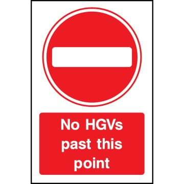 No HGV's Past This Point Signs - Pack of 6 | Correx | Foamex | Dibond | Vinyl