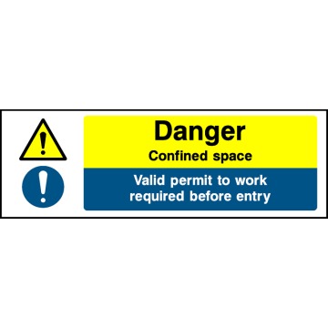 Danger Confined Space - Pack of 6 | Correx | Foamex | Dibond | Vinyl