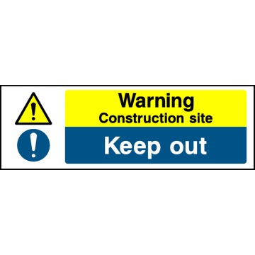 Warning Construction Site Keep Out - Pack of 6 | Correx | Foamex | Dibond | Vinyl