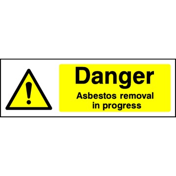 Danger Asbestos Removal - Pack of 6 | Correx | Foamex | Dibond | Vinyl