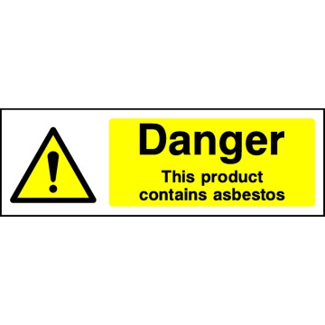 Danger Product Contains Asbestos - Pack of 6 | Correx | Foamex | Dibond | Vinyl