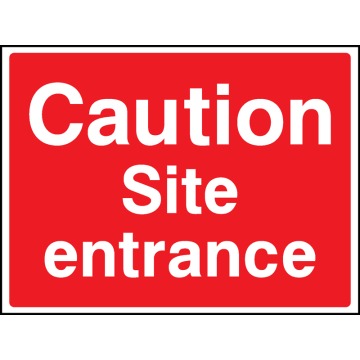 Caution Site Entrance Safety Signs - Pack of 6 | Correx | Foamex | Dibond | Vinyl