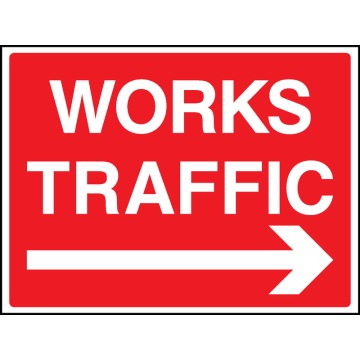 Works Traffic Right Safety Signs - Pack of 6 | Correx | Foamex | Dibond | Vinyl