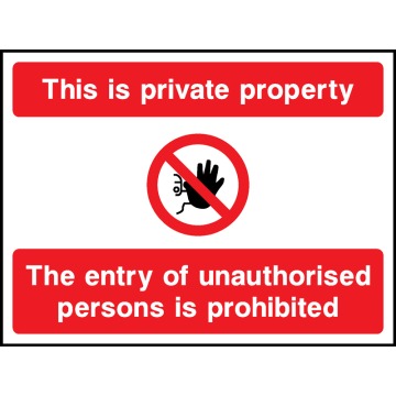 Private Property Variant Safety Signs - Pack of 6 | Correx | Foamex | Dibond | Vinyl