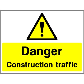 Danger Construction Traffic Safety Signs - Pack of 6 | Correx | Foamex | Dibond | Vinyl