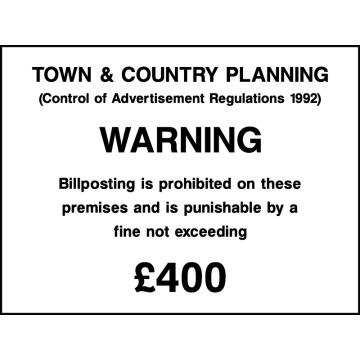 Bill Posting Prohibited Safety Signs - Pack of 6 | Correx | Foamex | Dibond | Vinyl