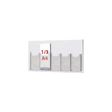 Cable System Leaflet Dispenser - 5 x 1/3 A4 on A1 Centres