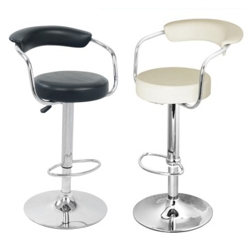 Bar Stools UK - Black and Cream Faux Leather Bar Stool