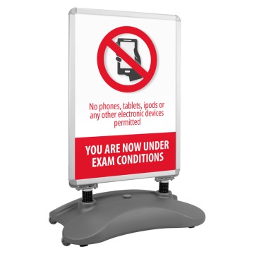 School A1 Windjammer Pavement Sign - You Are Now Under Exam Conditions