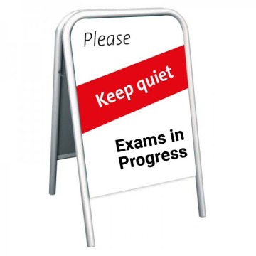 Exams in Progress Pavement Sign