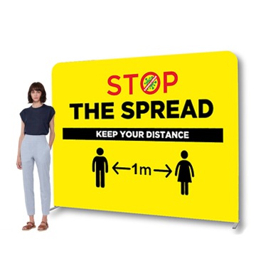 Stop The Spread Printed Fabric Display Wall