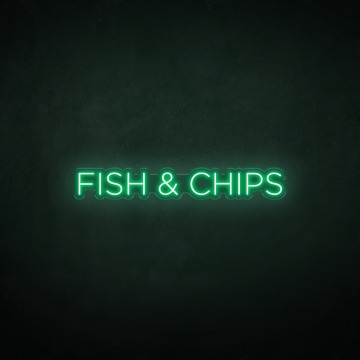 Fish & Chips LED Neon Sign