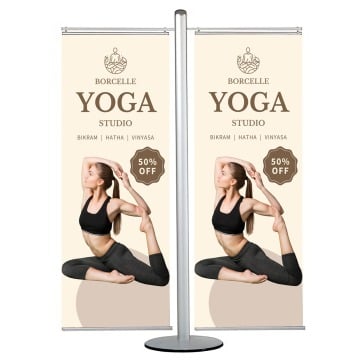 Dual Banner Stand Banner Holder