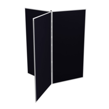 Jumbo 3 Panel Slimflex Display - Black with Grey Plastic Frame