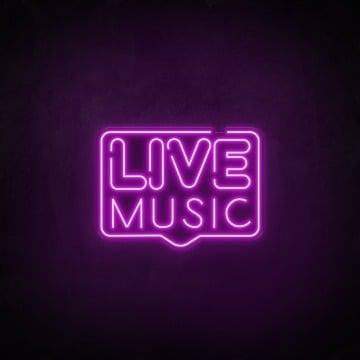 Live Music LED Neon Sign