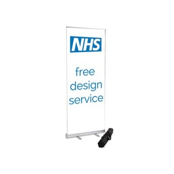 800mm Wide Banner Stand - NHS Free Design Service