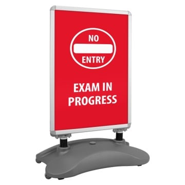 School A1 Windjammer Pavement Sign - No Entry Exams in Progress