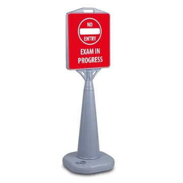 No Entry Exams in Progress Plastic Outdoor Sign Holder

