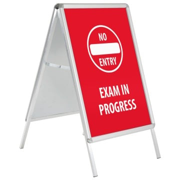 No Entry Exams in Progress Silver A1 A Board

