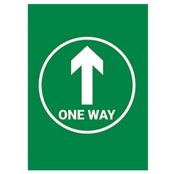 One Way Arrow Green Background - Pack of 10 - A2 Poster or Sticker