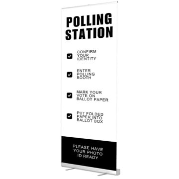 Polling Station Economy Roller Banner