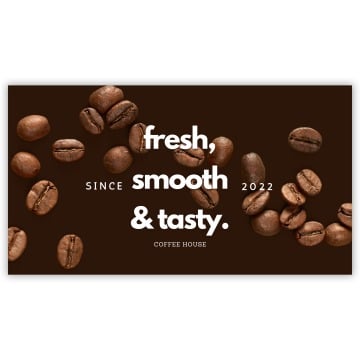 Pre-Designed Cafe Barrier Banner - Coffee Shop 01