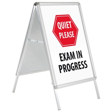 Quiet Please Exams in Progress Silver A1 A Board

