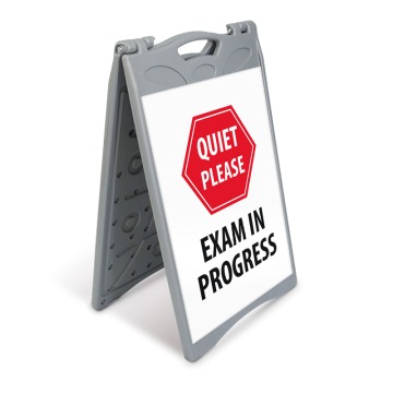 Quiet Please Exams in Progress Slide In A Board
